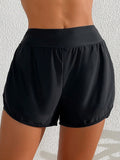 Buy SHEIN Swim Women Summer Beach Solid Elastic Waist Boardshorts in Pakistan