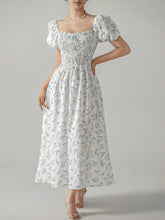 Buy SHEIN Unity Ditsy Floral Print Puff Sleeve Knot Front Dress in Pakistan