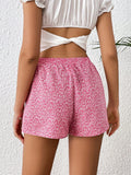 Buy SHEIN VCAY Plants Print Knot Waist Shorts in Pakistan