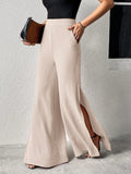 Buy SHEIN VCAY Split Thigh Wide Leg Pants in Pakistan