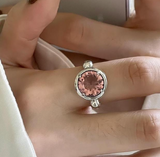 Buy Orb & Gravel Pink Gem Sterling Silver Ring in Pakistan