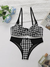 Buy Plaid Check Non Padded Bra and Panty Set in Pakistan