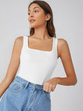 Buy Shein Basics Square Neck Solid Tank Top in Pakistan