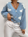 Buy Shein Clouds Pattern Drop Shoulder Cardigan in Pakistan