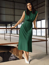 Buy Shein Mock Neck Shoulder Pad Dress in Pakistan