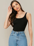 Buy Shein Solid Form-Fitting Tank Top in Pakistan