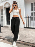Buy SHEIN Solid Drawstring Waist Slant Pocket Sweatpants in Pakistan