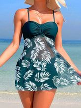 Buy SHEIN Swim Lushoire Summer Beach Tropical Print Ruched Dress Swimsuit in Pakistan