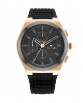 Buy Tommy Hilfiger Men's Quartz Black Silicone Strap Grey Dial 44mm Watch 1791931 in Pakistan