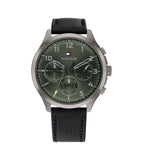Buy Tommy Hilfiger Green Dial Black Leather Strap Watch for Men - 1791856 in Pakistan