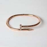 Buy Rose Gold Nail Bangle Bracelet in Pakistan