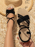 Buy SHEIN Vacation Outdoors Flat Shoes for Women, Multi Strap EVA Open Toe Slingback Sandals in Pakistan
