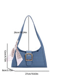 Buy SHEIN Versatile Blue Crocodile Pattern Armpit Bag in Pakistan