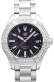 Buy Tag Heuer Aquaracer Black Mother of Pearl Dial with Diamonds Silver Steel Strap Watch for Women - WAY131P.BA0748 in Pakistan