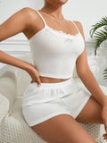Buy SHEIN Waffle Comfortable Camisole & Shorts Pajama Set in Pakistan