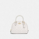 Buy Coach Sydney Chalk White Signature Coated Canvas Satchel Small Bag - White in Pakistan