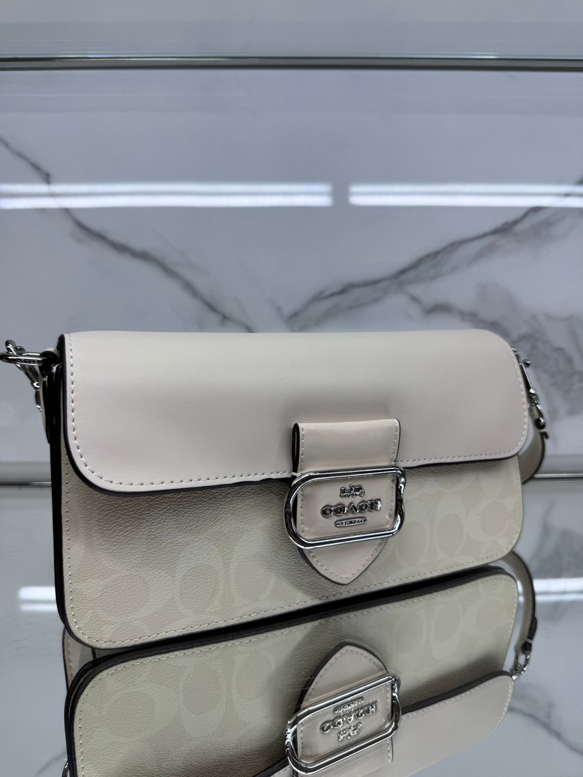 Buy Coach Morgan Monogram Shoulder Bag - Chalk White in Pakistan