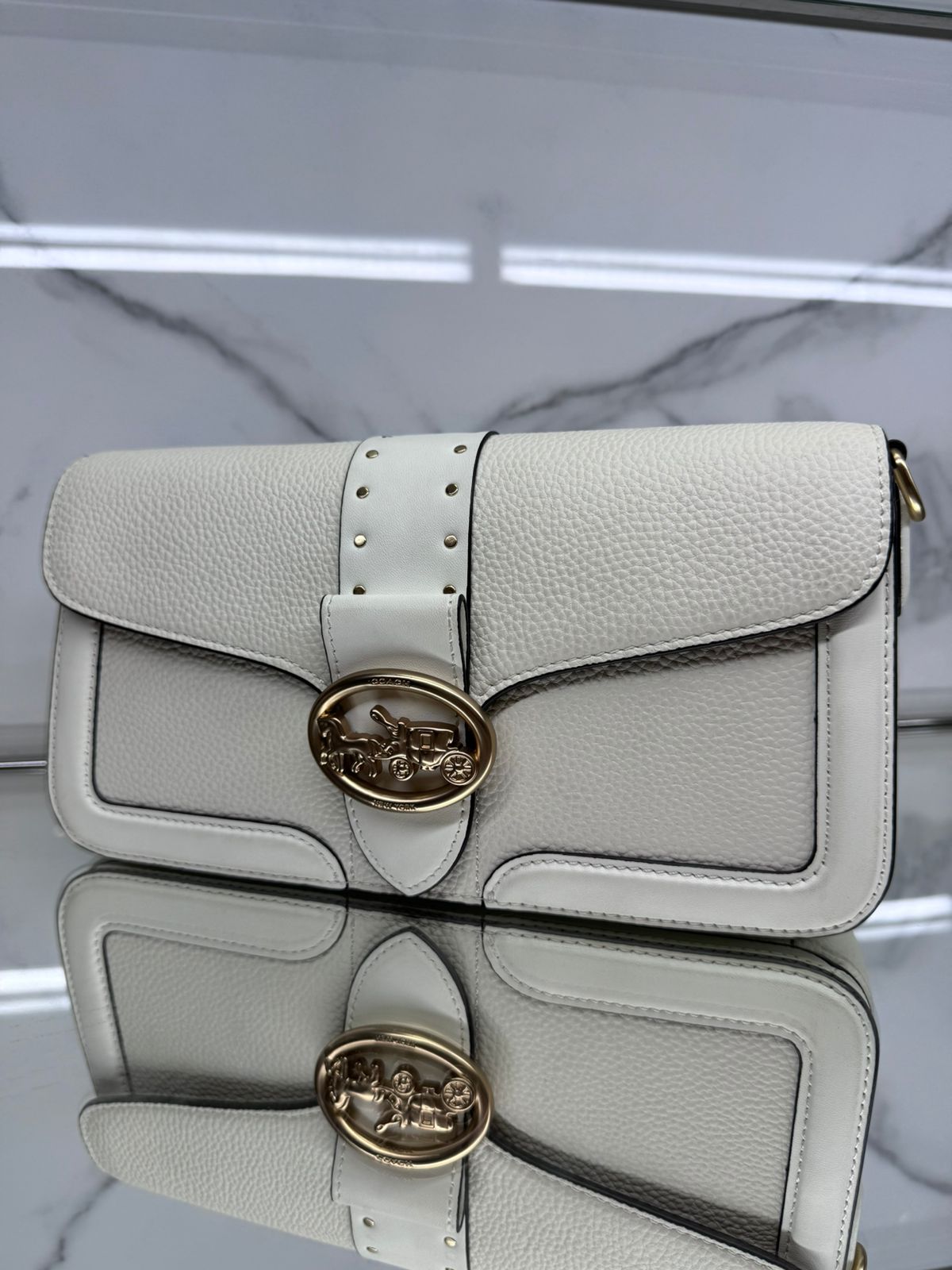 Buy Coach Georgie Shoulder Bag - White Chalk in Pakistan