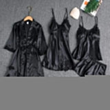 Buy Florea | 5pcs LONG SILK NIGHTY SET in Pakistan