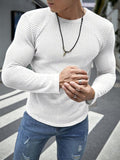 Buy FULL SLEEVES WAFFLE KNIT TEE - WHITE in Pakistan