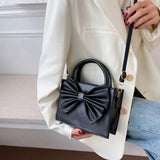 Buy HandBag Gloss Bow Soft Black in Pakistan