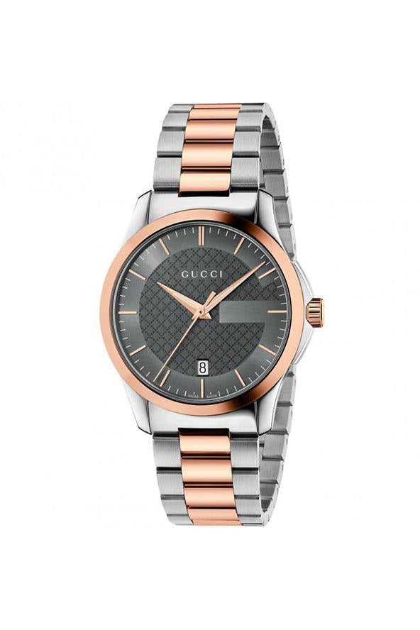 Buy Gucci Unisex Swiss Made Quartz Stainless Steel Grey Dial 38mm Watch YA126446 in Pakistan