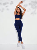 Buy SHEIN Yoga Sxy One Shoulder Cut Out Waist Sports Set in Pakistan