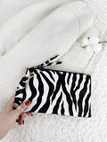 Buy SHEIN Zebra Pattern Fashion Zipper Clutch Bag, Coin Purse, Mobile Phone Bag, Wristlet High Quality Leather in Pakistan