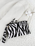 Buy SHEIN Zebra Pattern Fashion Zipper Clutch Bag, Coin Purse, Mobile Phone Bag, Wristlet High Quality Leather in Pakistan