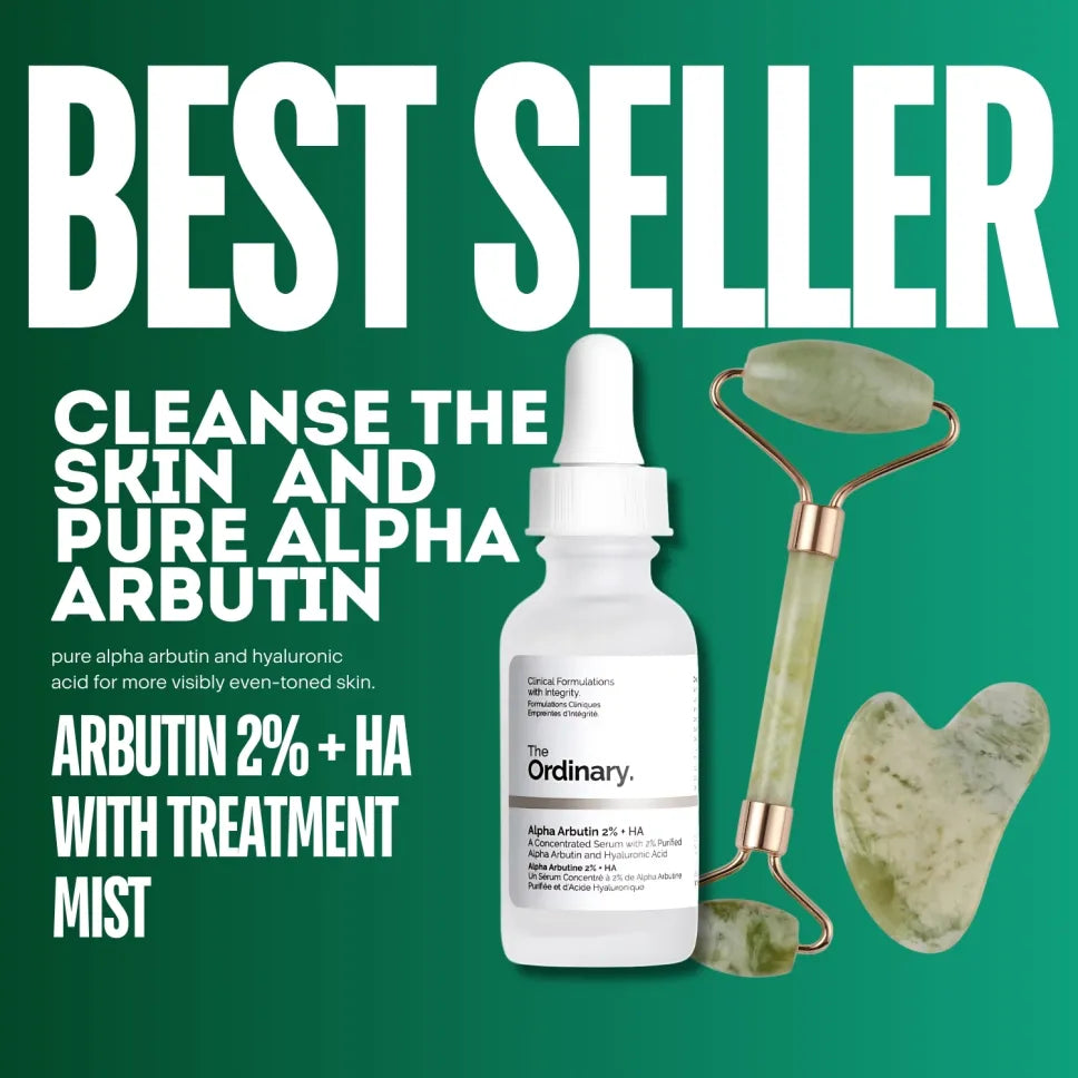 Buy Alpha Arbutin + Gua Sha Jade Roller Bundle in Pakistan
