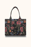 Buy Canvas Tote Bag Black Floral in Pakistan