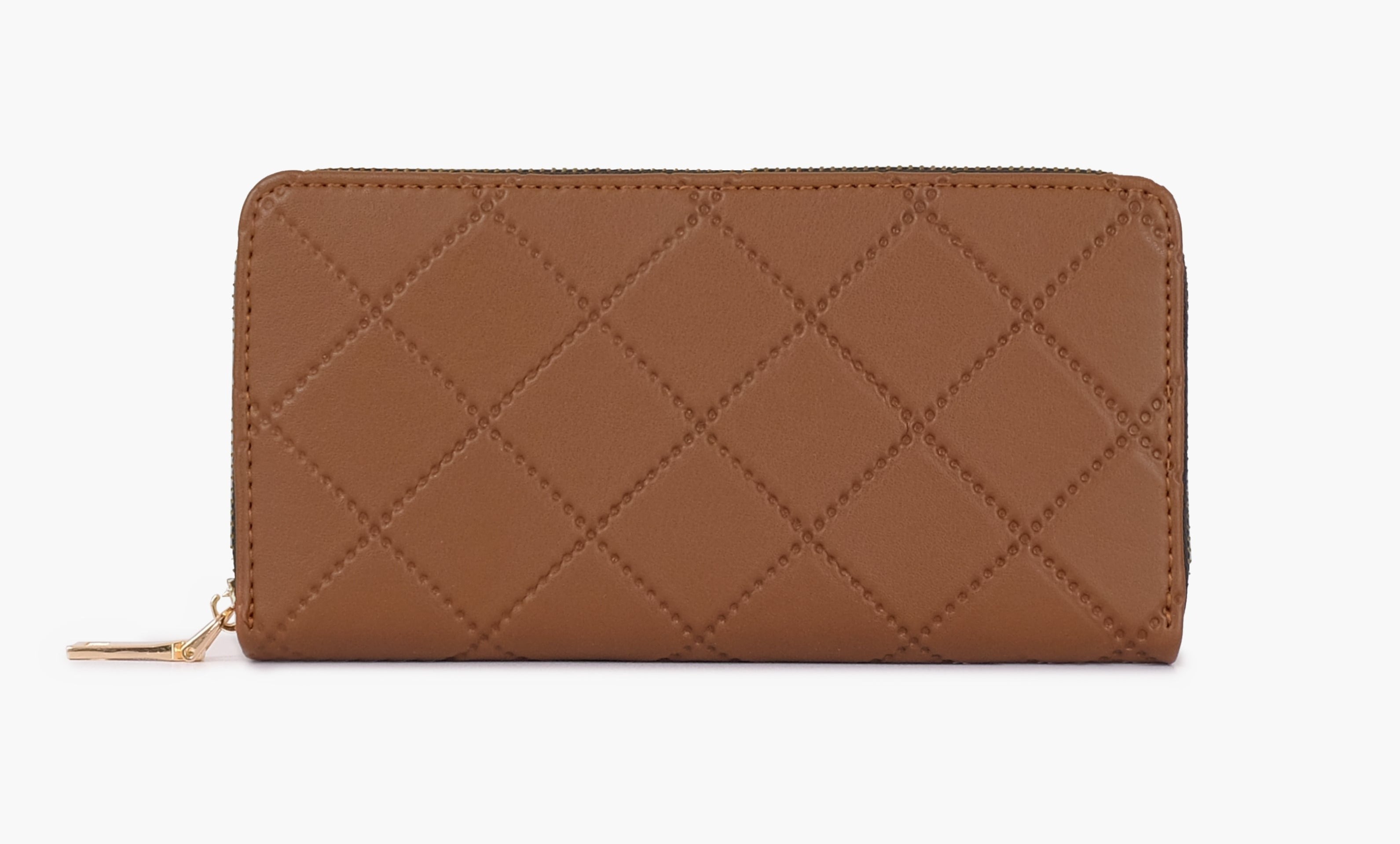 Buy Quilted Pattern Wallet - Brown in Pakistan