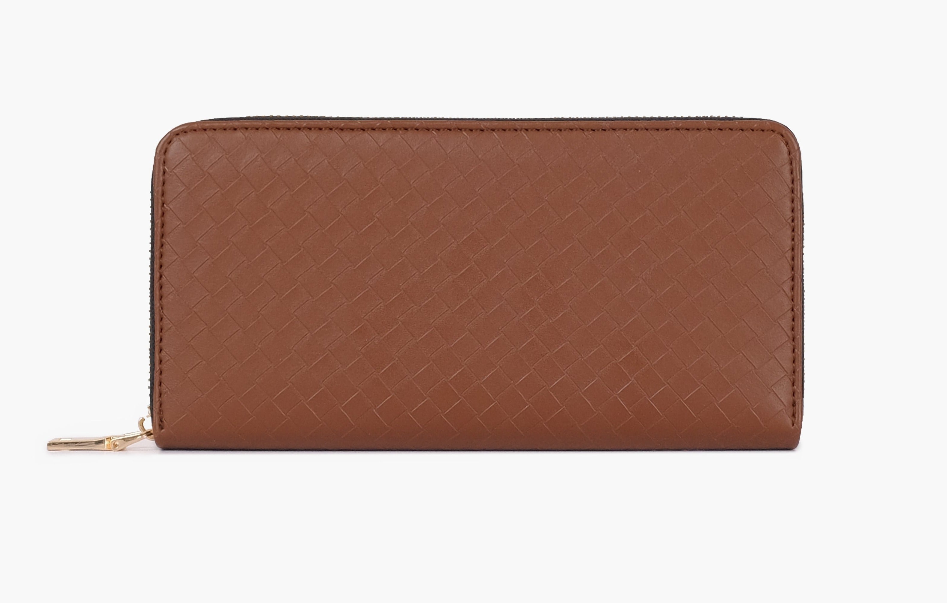 Buy Weave Pattern Wallet - Brown in Pakistan
