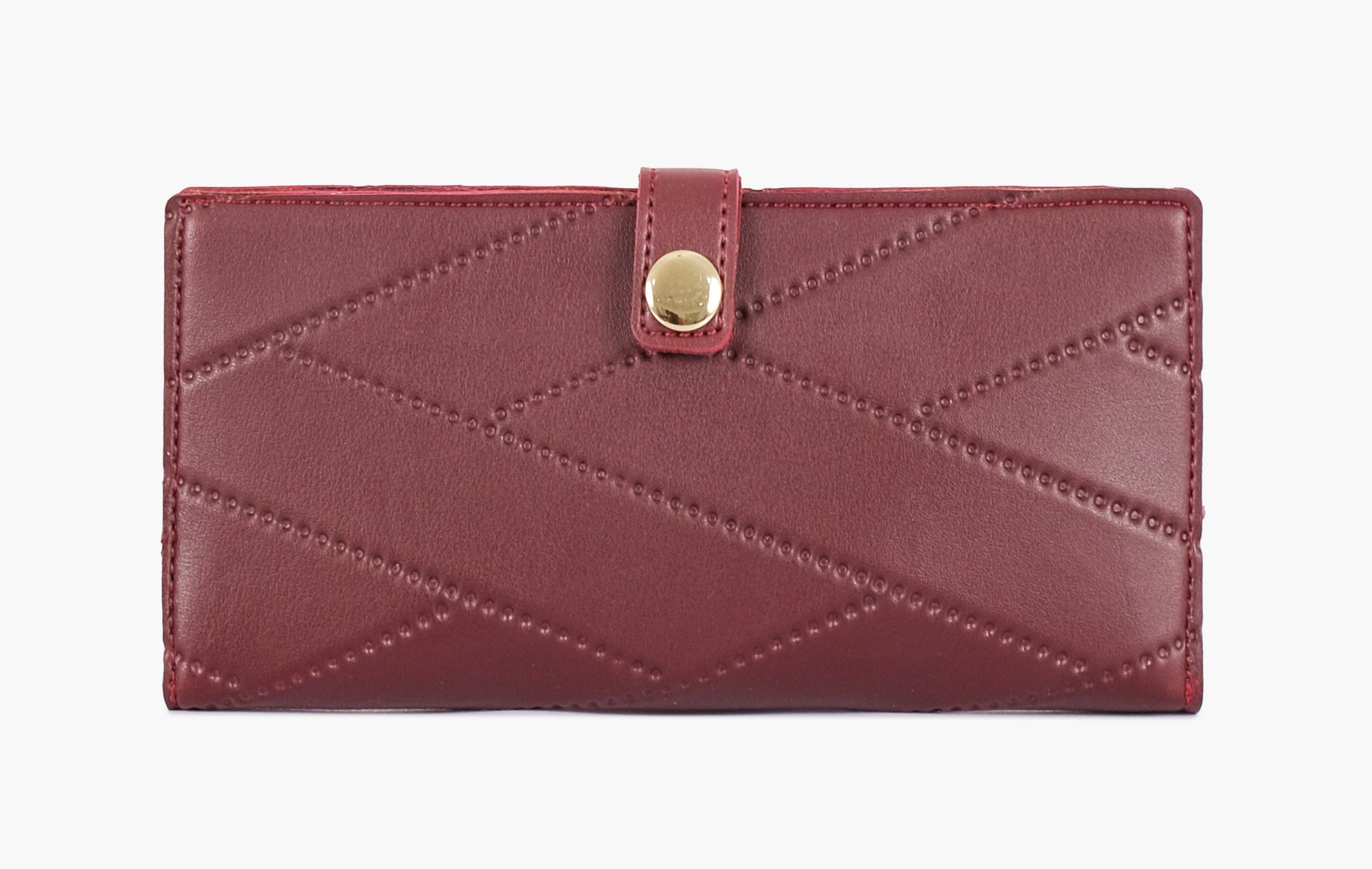 Buy Quilted Two Fold Wallet - Burgundy in Pakistan