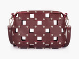 Buy Rivet Cross Body Bag - Burgundy in Pakistan