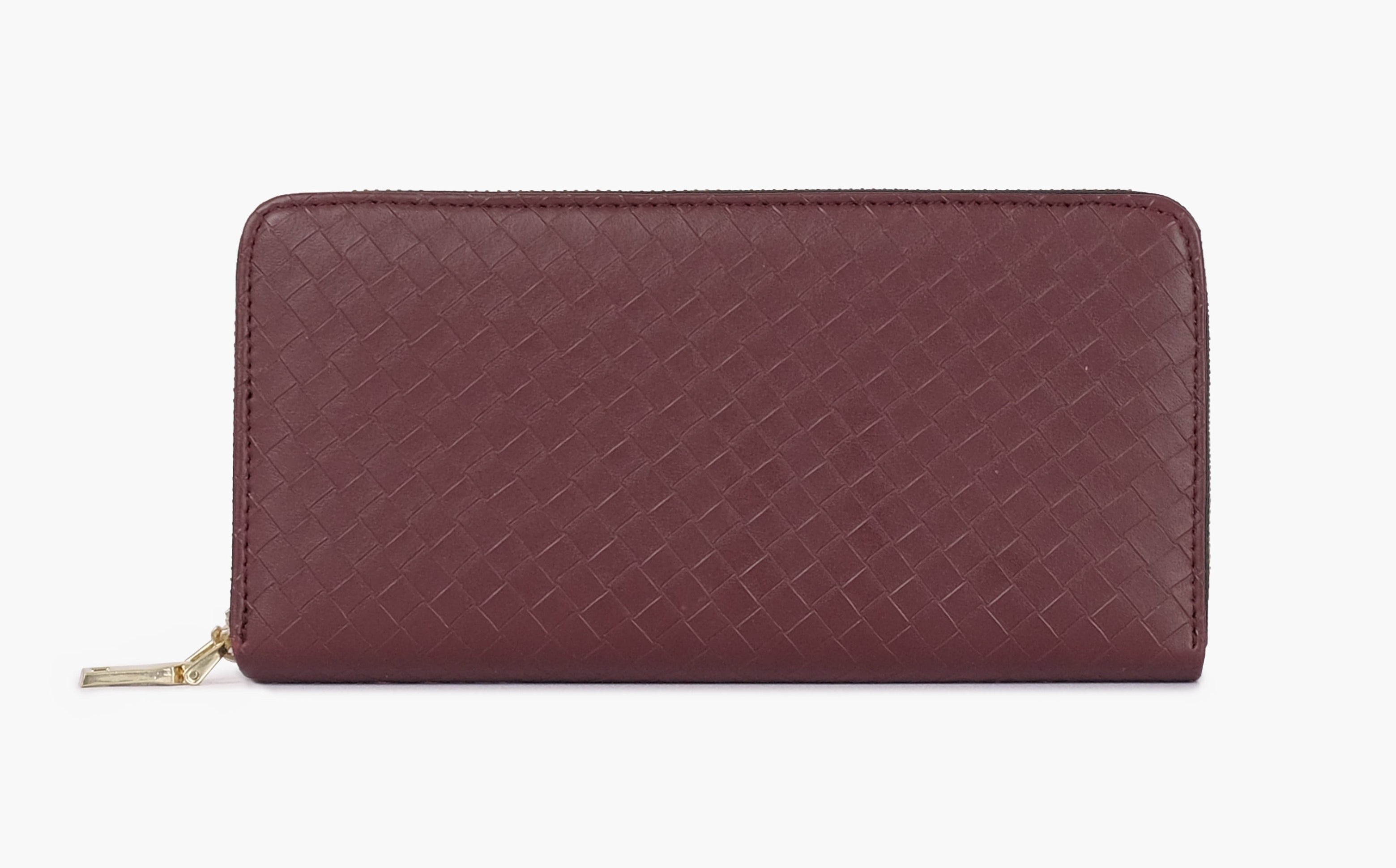 Buy Weave Pattern Wallet - Burgundy in Pakistan