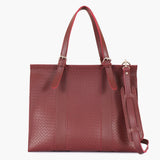 Buy Weaved Laptop Bag With Sleeve - Burgundy in Pakistan
