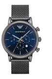Buy Emporio Armani Men's Chronograph Quartz Stainless Steel Blue Dial 46mm Watch AR1979 in Pakistan