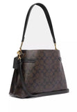 Buy Coach Hanna Shoulder In Signature Canvas Small Bag - Gold Brown Black in Pakistan