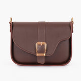 Buy Saddle Buckle Bag - Dark Brown in Pakistan