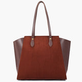 Buy Suede Classic Tote Bag - Dark Brown in Pakistan