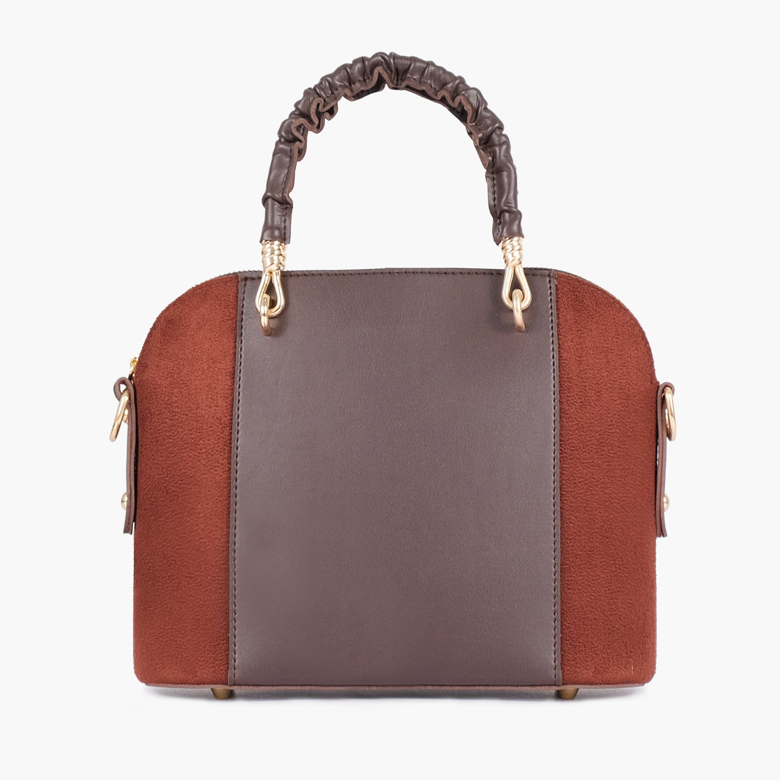 Buy Suede Small Evening Bag - Dark Brown in Pakistan