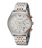 Buy Emporio Armani Men's Quartz Two Tone Stainless Steel White Dial 43mm Watch AR1998 in Pakistan