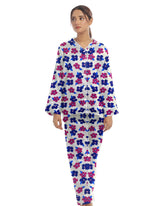 Buy Linen Pajama Suit with Scrunchie - Dream Flora in Pakistan