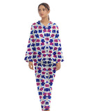 Buy Linen Pajama Suit with Scrunchie - Dream Flora in Pakistan
