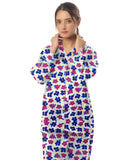 Buy Linen Pajama Suit with Scrunchie - Dream Flora in Pakistan