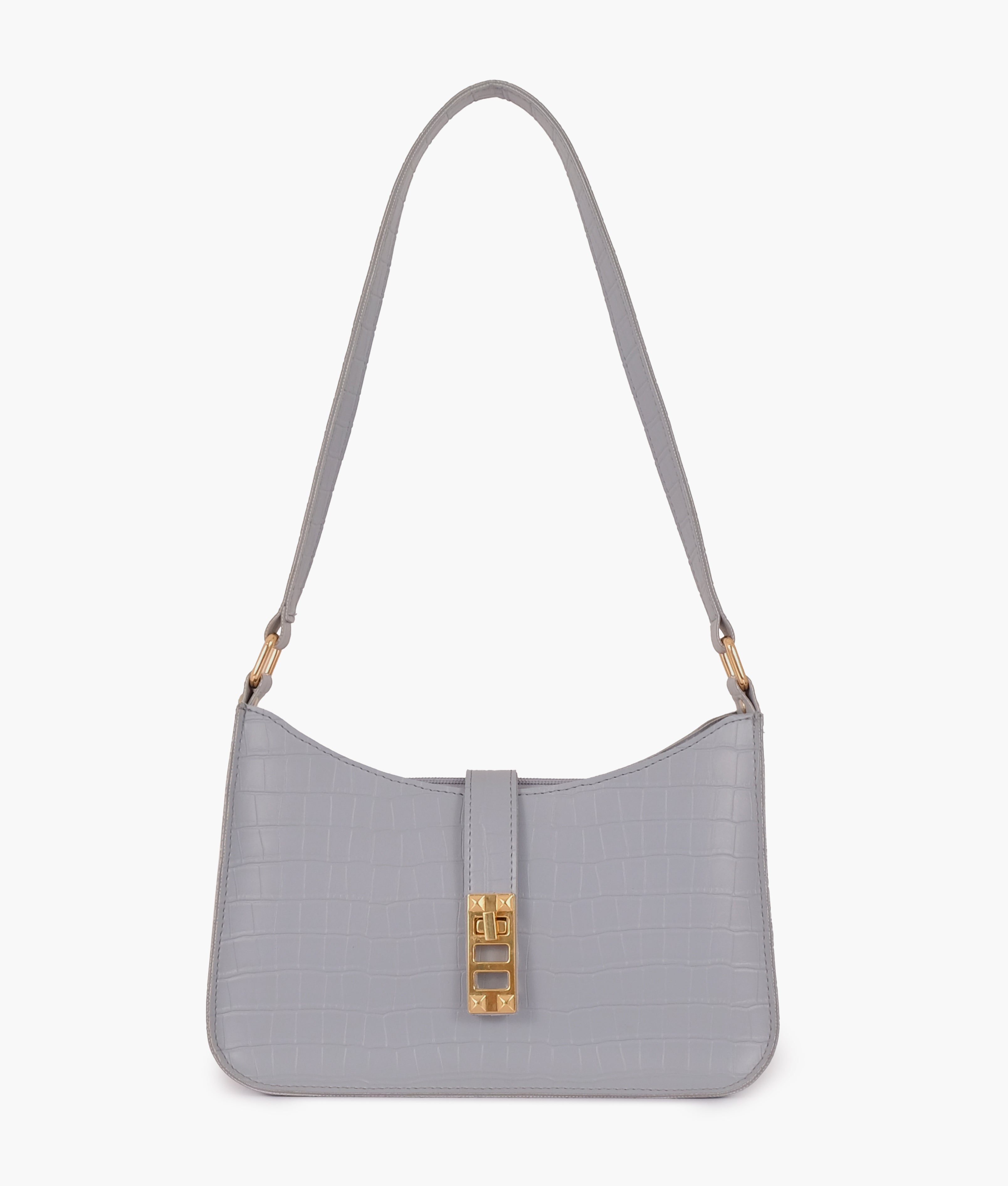 Buy Crocodile Baguette Bag - Grey in Pakistan