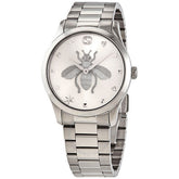 Buy Gucci Women's Swiss Made Quartz Silver Stainless Steel Silver Dial 38mm Watch YA1264126 in Pakistan