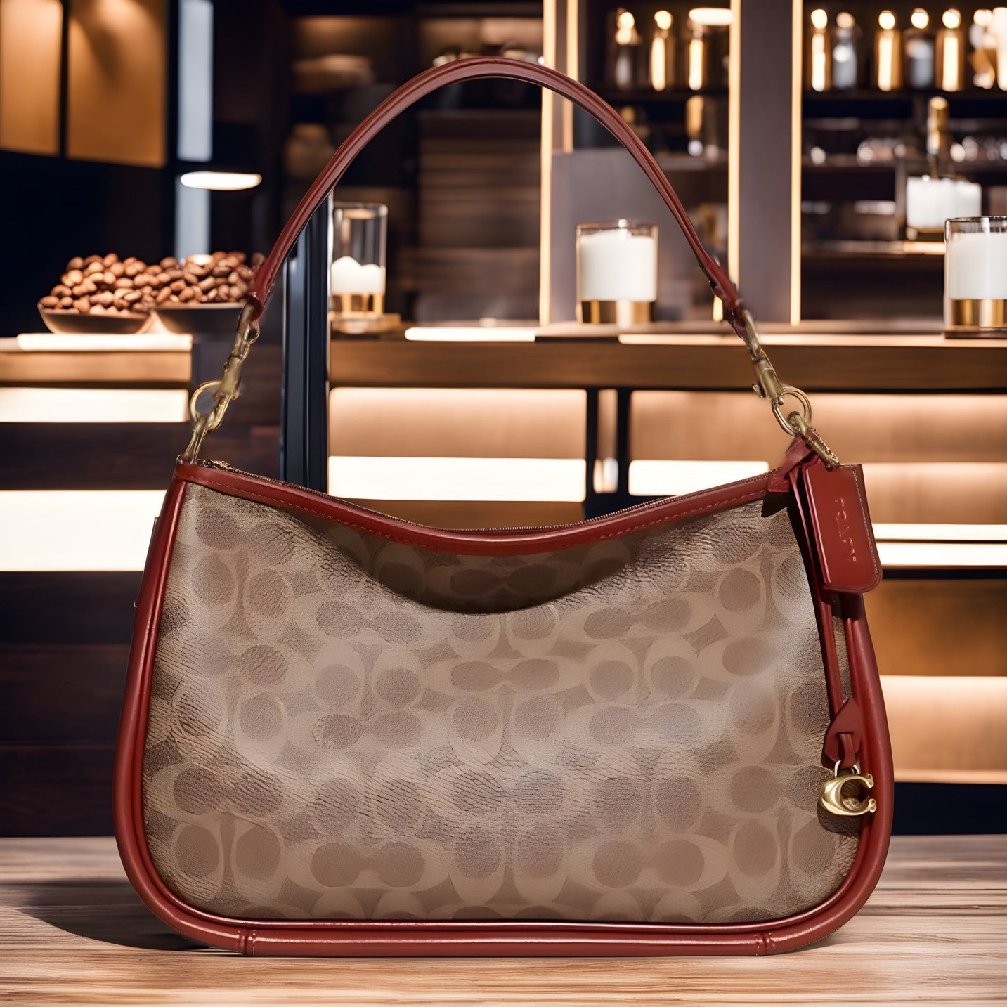 Buy Coach Cary Signature Canvas & Leather Crossbody Small Bag - Tan Rust in Pakistan