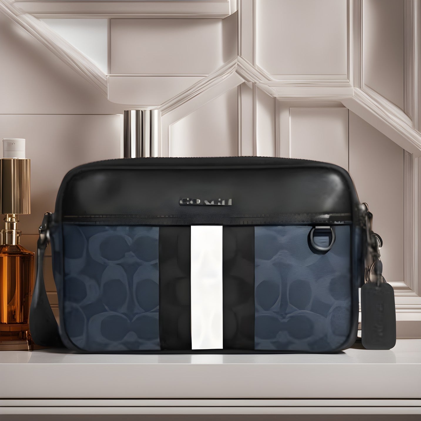 Buy Coach Graham Crossbody In Blocked Signature Canvas With Varsity Stripe Small Bag in Pakistan